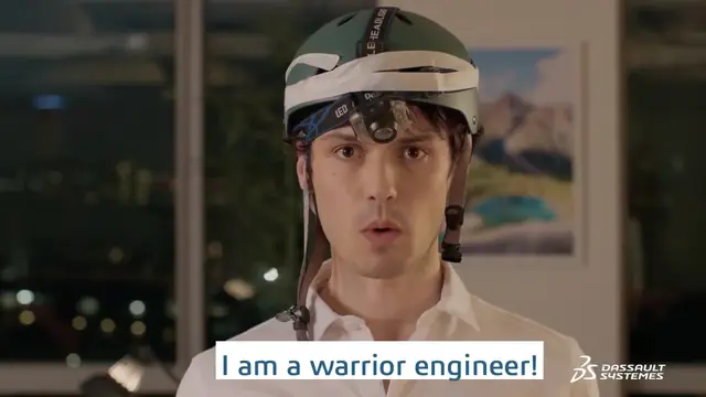 Un ingénieur coiffé d'un casque bardé de capteurs, websérie Life of a Startup